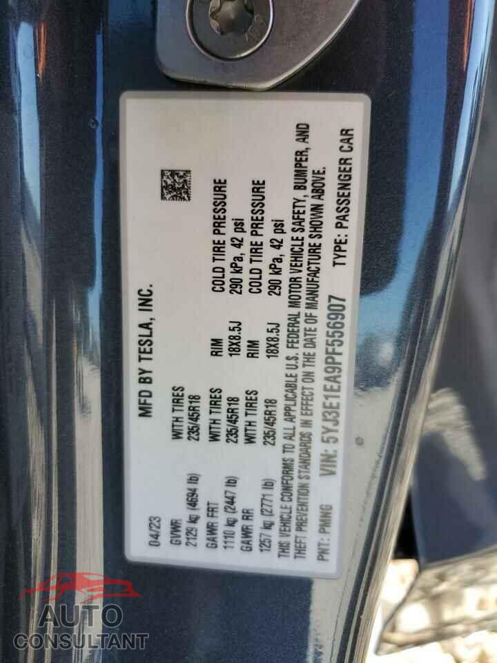 TESLA MODEL 3 2023 - 5YJ3E1EA9PF556907