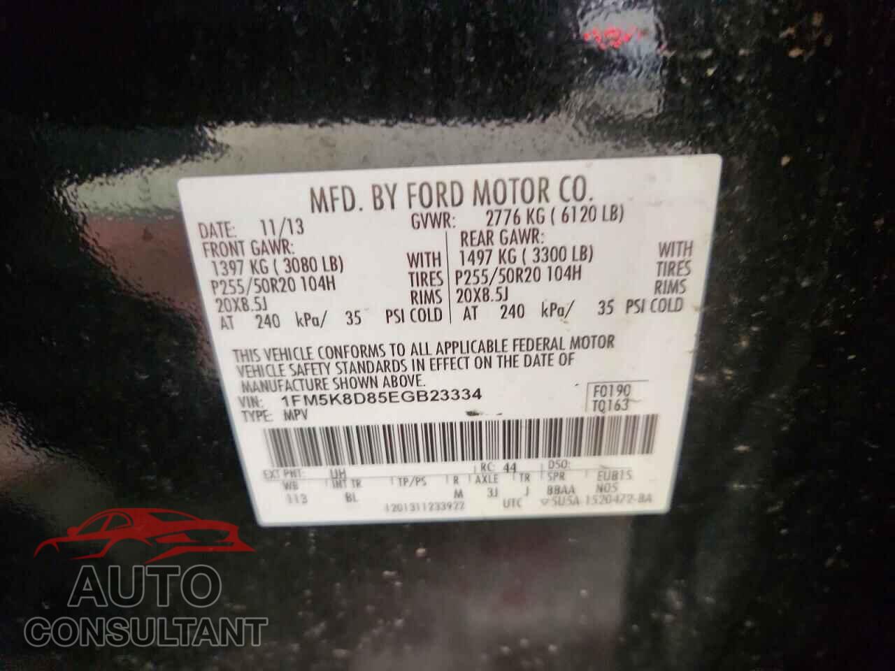 FORD EXPLORER 2014 - 1FM5K8D85EGB23334