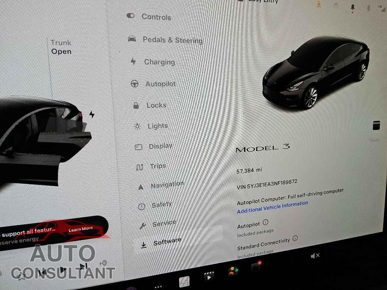 TESLA MODEL 3 2022 - 5YJ3E1EA3NF189872