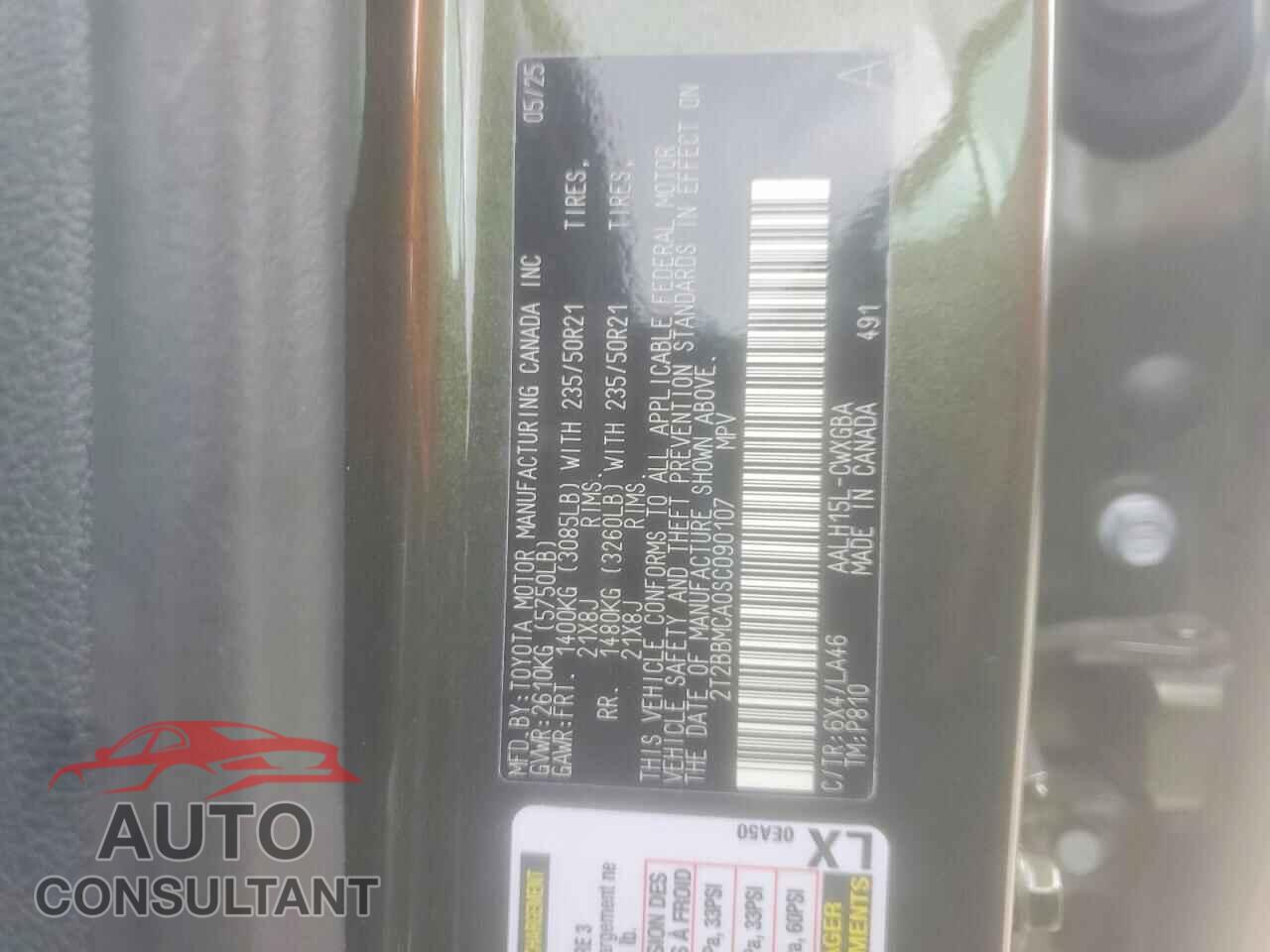 LEXUS UNKNOWN 2025 - 2T2BBMCA0SC090107