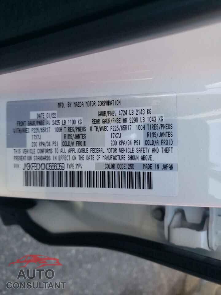 MAZDA CX-5 2022 - JM3KFBCM0N0566059