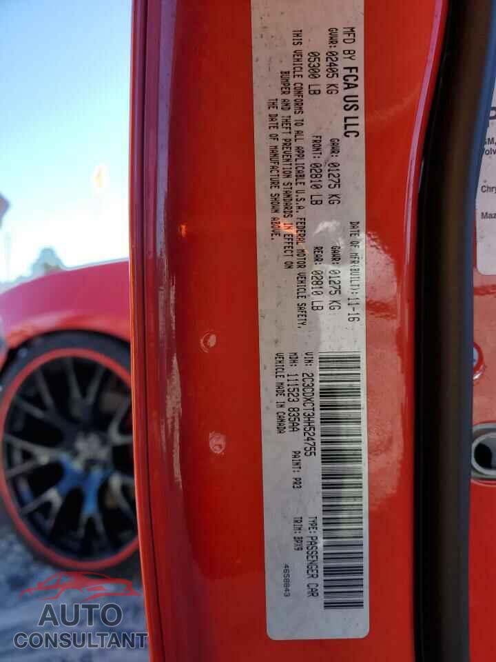 DODGE CHARGER 2017 - 2C3CDXCT3HH524755