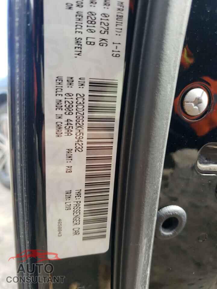 DODGE CHALLENGER 2019 - 2C3CDZGG2KH594232