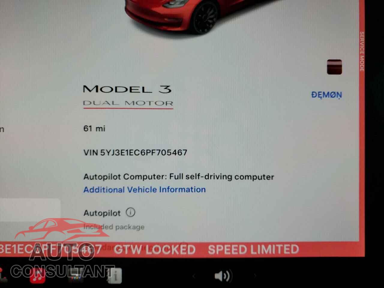 TESLA MODEL 3 2023 - 5YJ3E1EC6PF705467