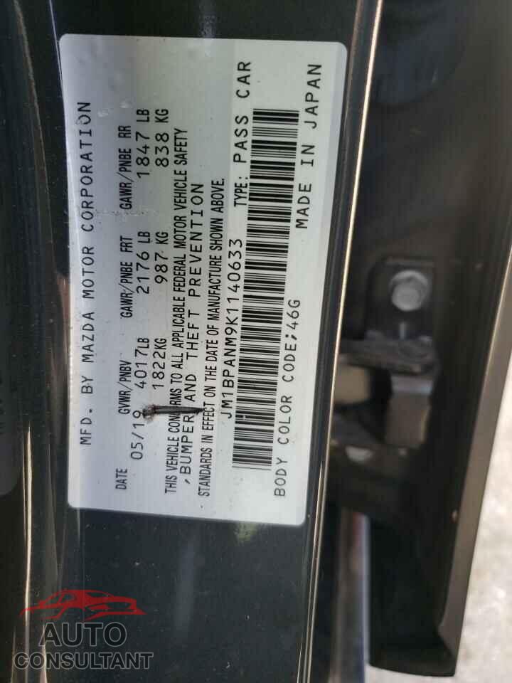 MAZDA 3 2019 - JM1BPANM9K1140633