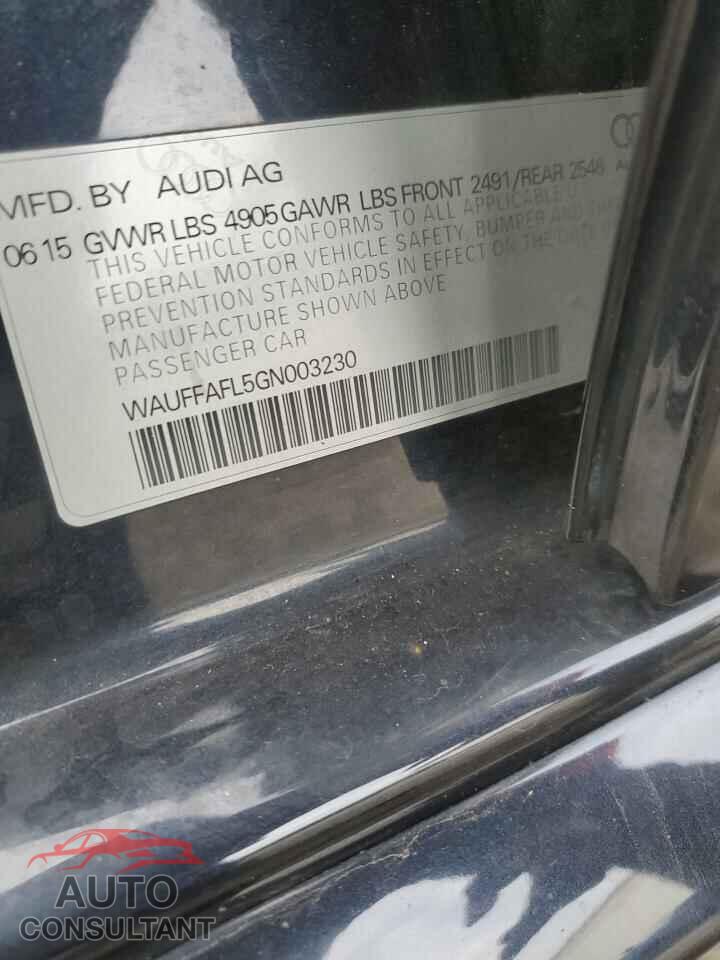 AUDI A4 2016 - WAUFFAFL5GN003230