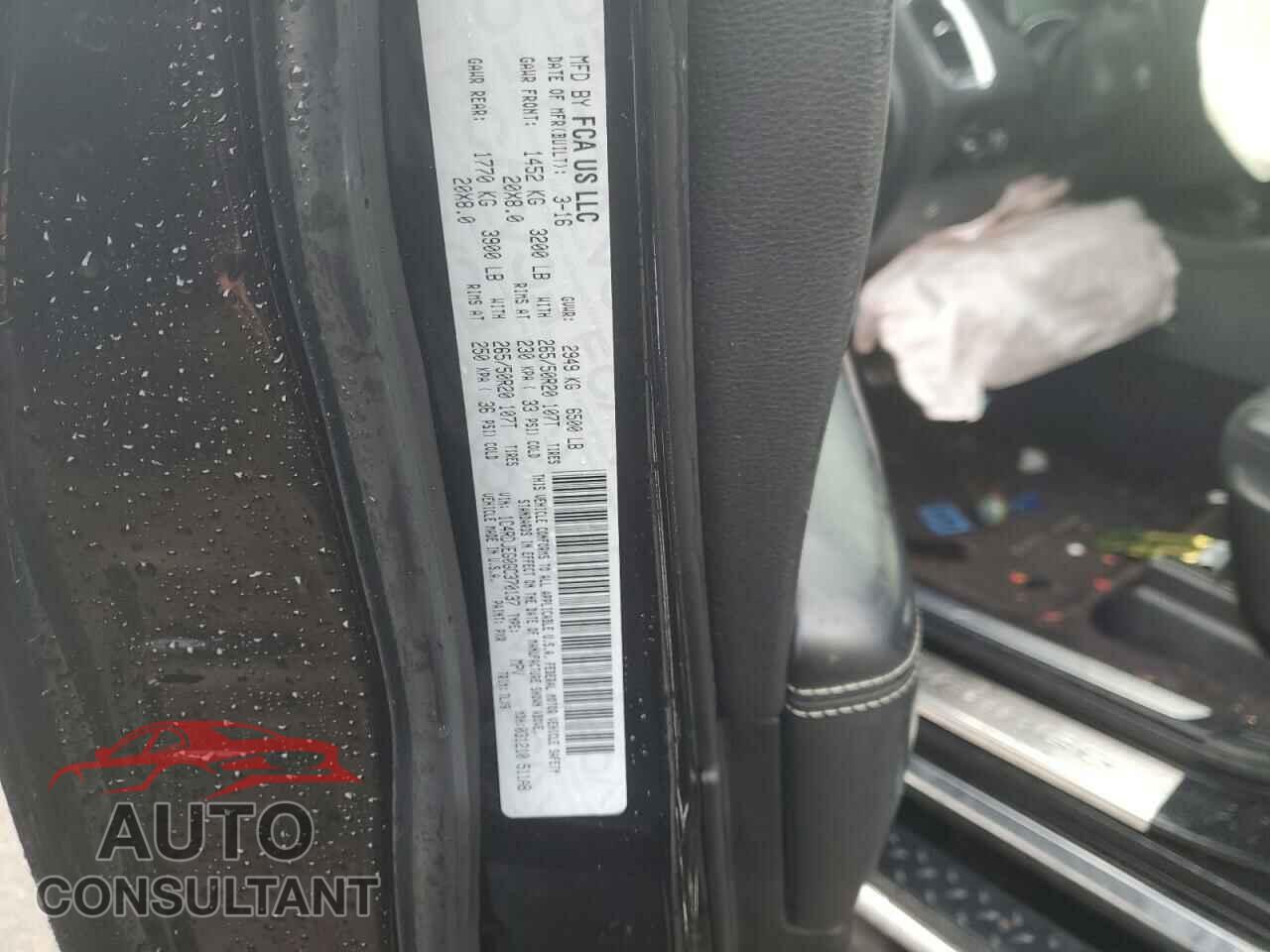 DODGE DURANGO 2016 - 1C4RDJEG0GC370137