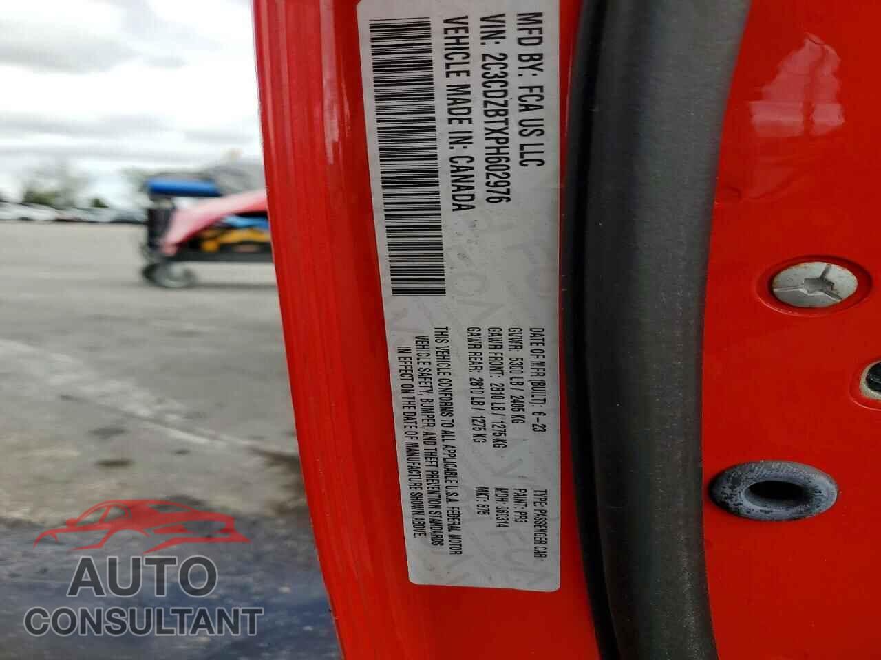 DODGE CHALLENGER 2023 - 2C3CDZBTXPH602976