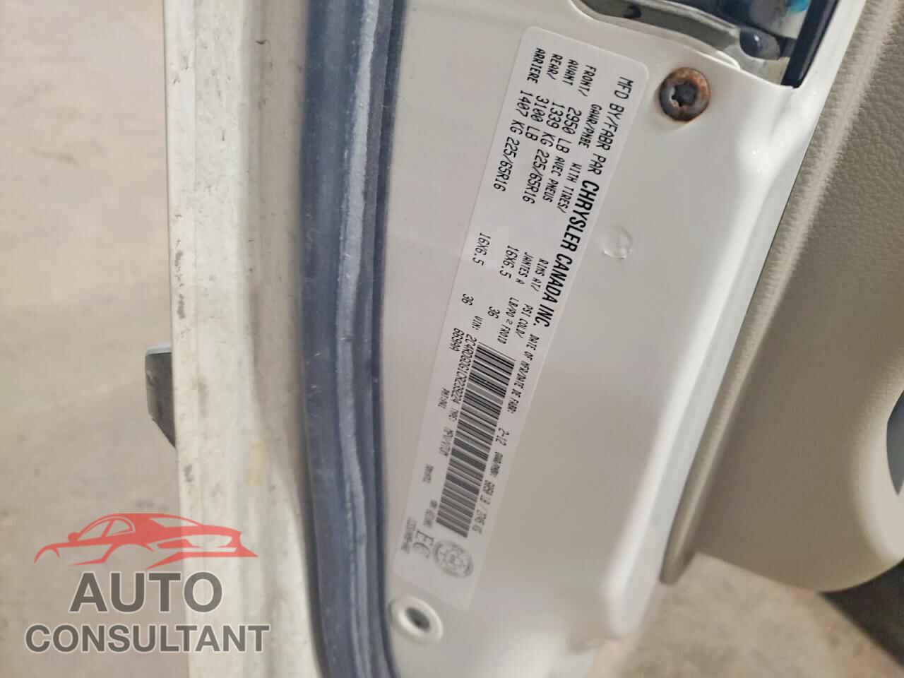 DODGE CARAVAN 2012 - 2C4RDGDG1CR239224