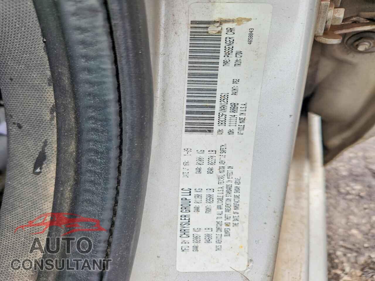 DODGE AVENGER 2010 - 1B3CC5FVXAN129261