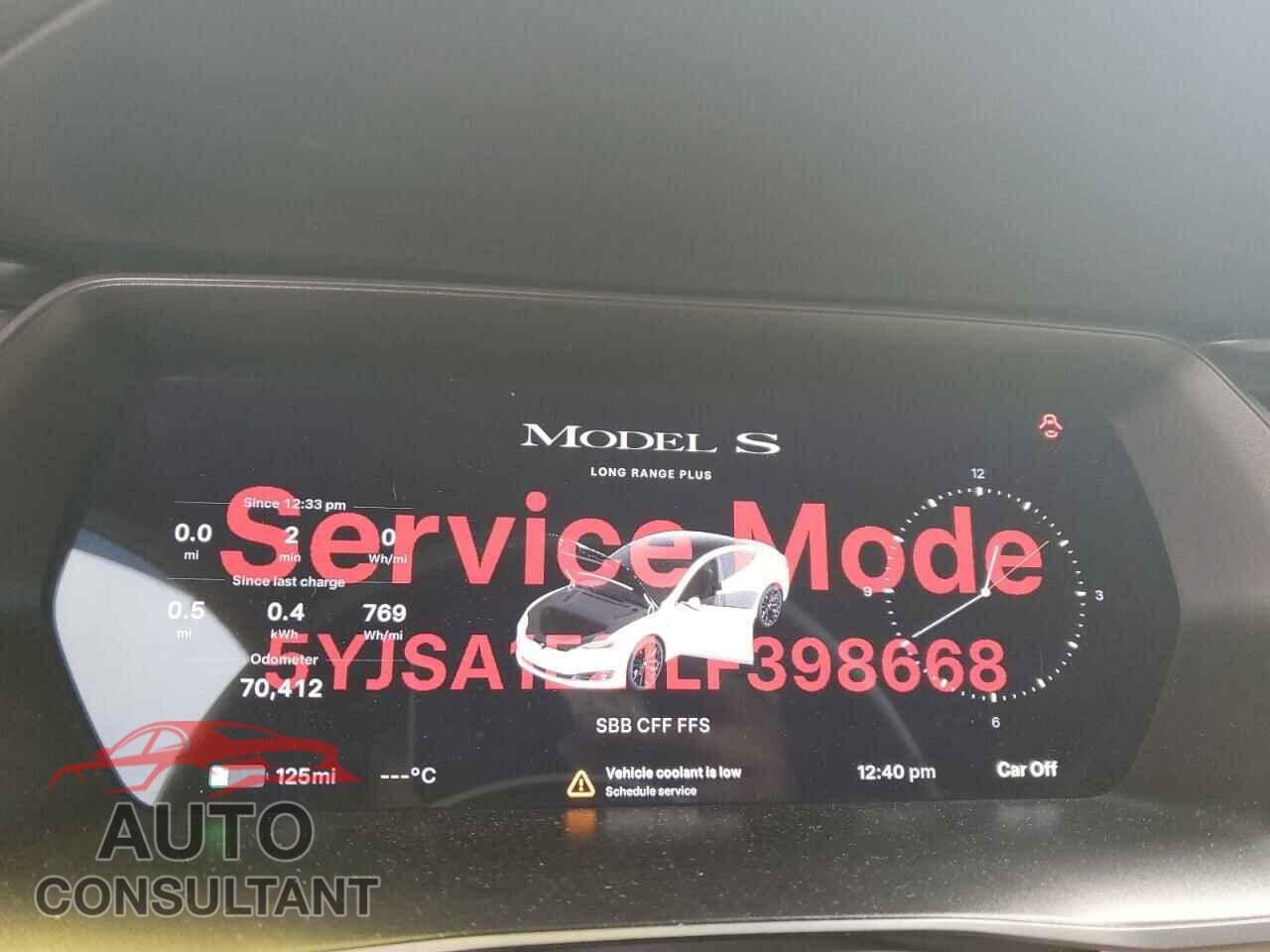 TESLA MODEL S 2020 - 5YJSA1E21LF398668