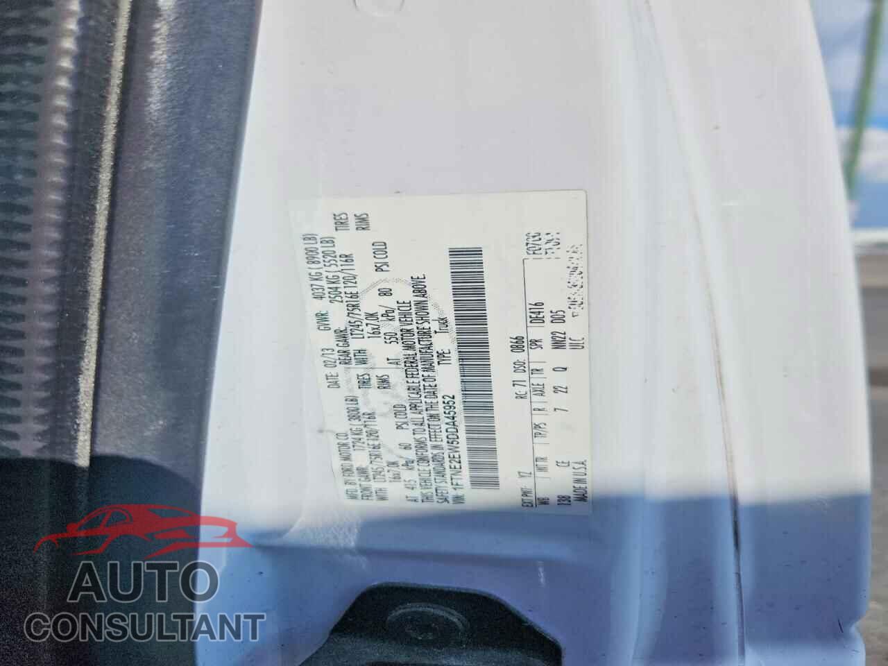 FORD ECONOLINE 2013 - 1FTNE2EW5DDA45952