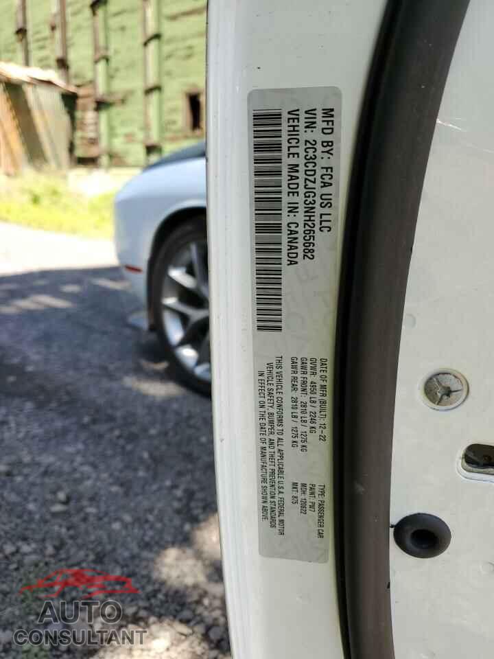 DODGE CHALLENGER 2022 - 2C3CDZJG3NH265682