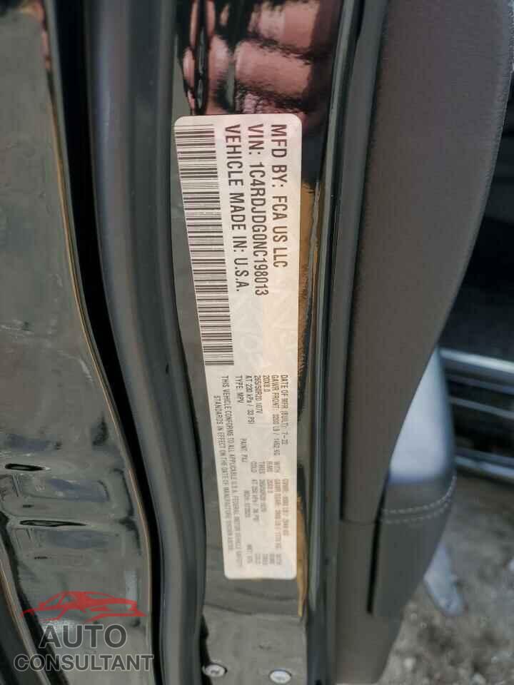 DODGE DURANGO 2022 - 1C4RDJDG0NC198013