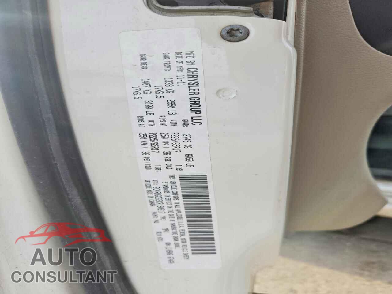 DODGE CARAVAN 2012 - 2C4RDGDG3CR190317