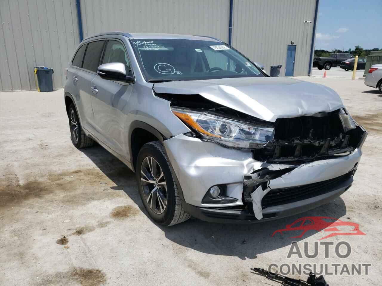 TOYOTA HIGHLANDER 2016 - 5TDKKRFH9GS502162