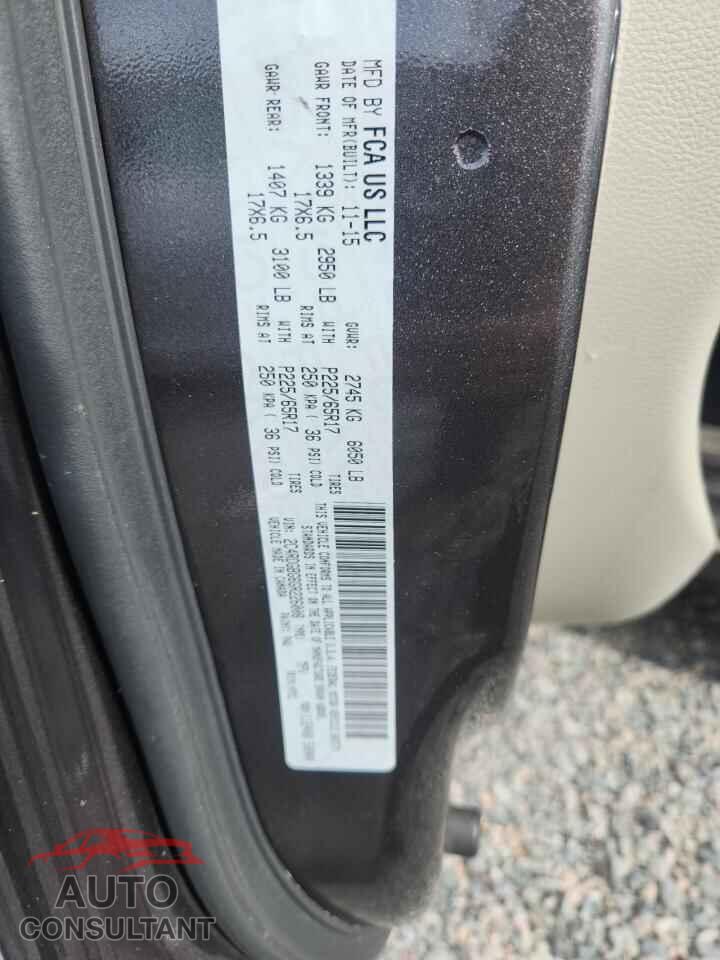DODGE CARAVAN 2016 - 2C4RDGBG6GR226008