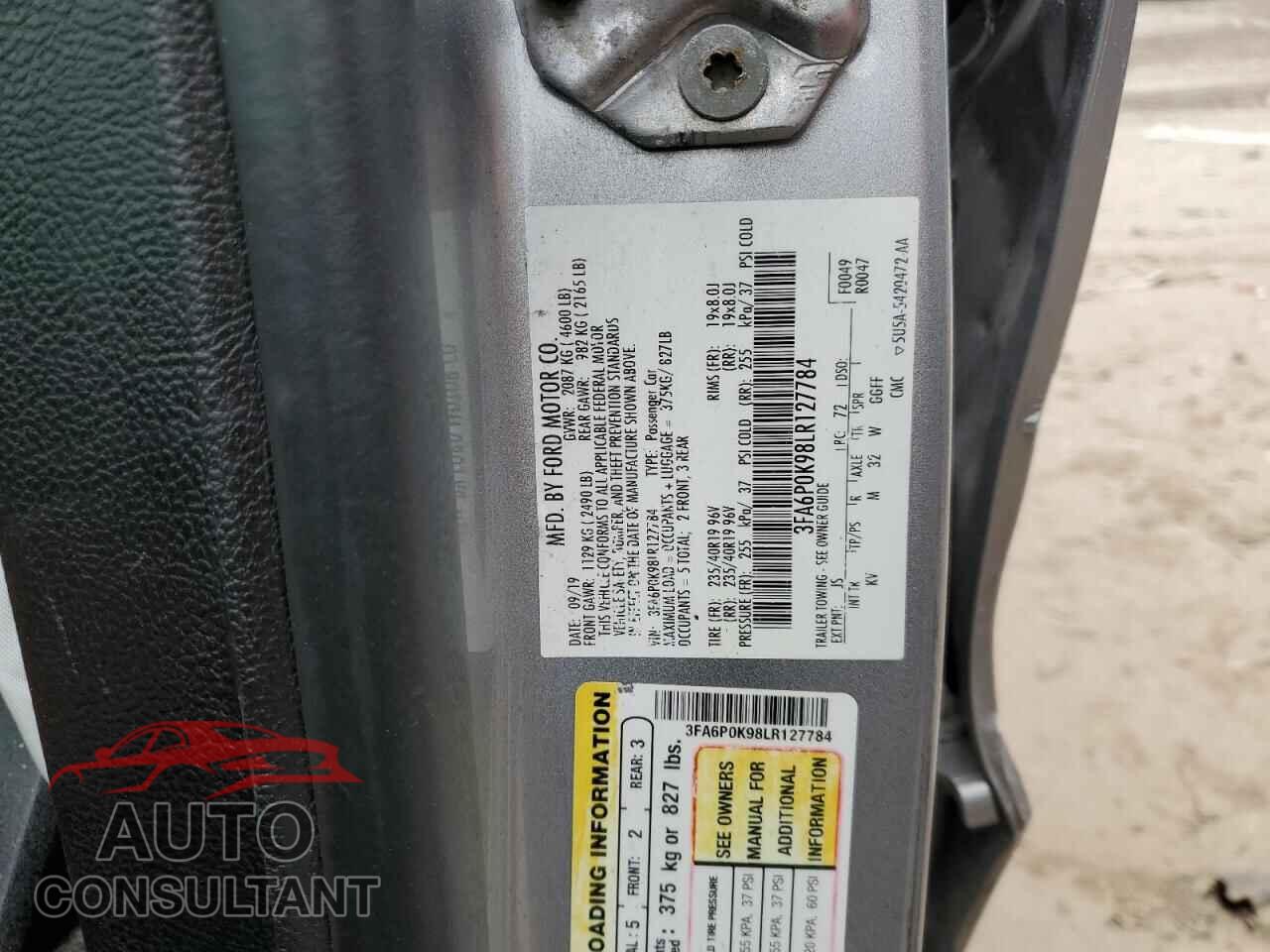 FORD FUSION 2020 - 3FA6P0K98LR127784