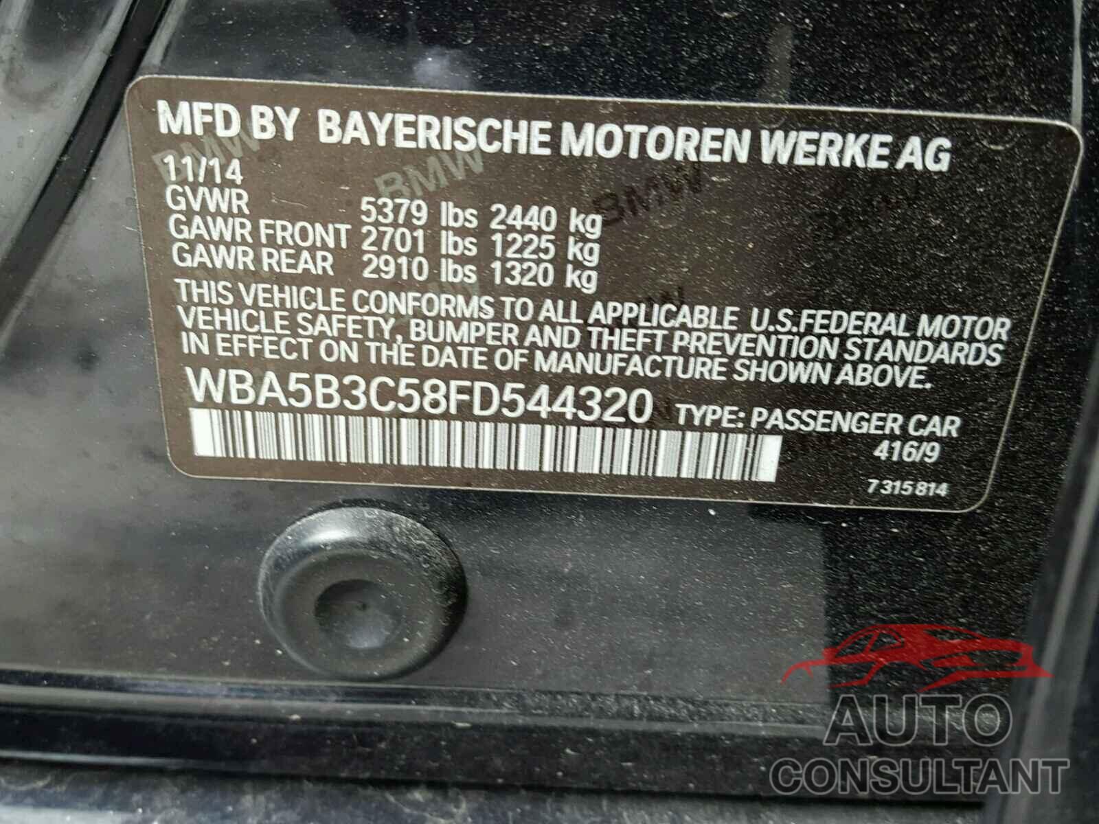 BMW 535 XI 2015 - WBA5B3C58FD544320