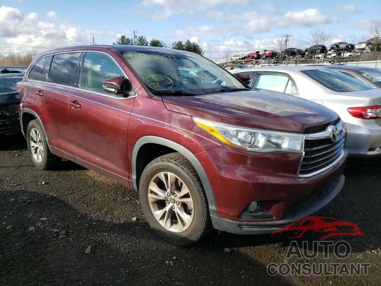 TOYOTA HIGHLANDER 2016 - 5TDZKRFH1GS136700