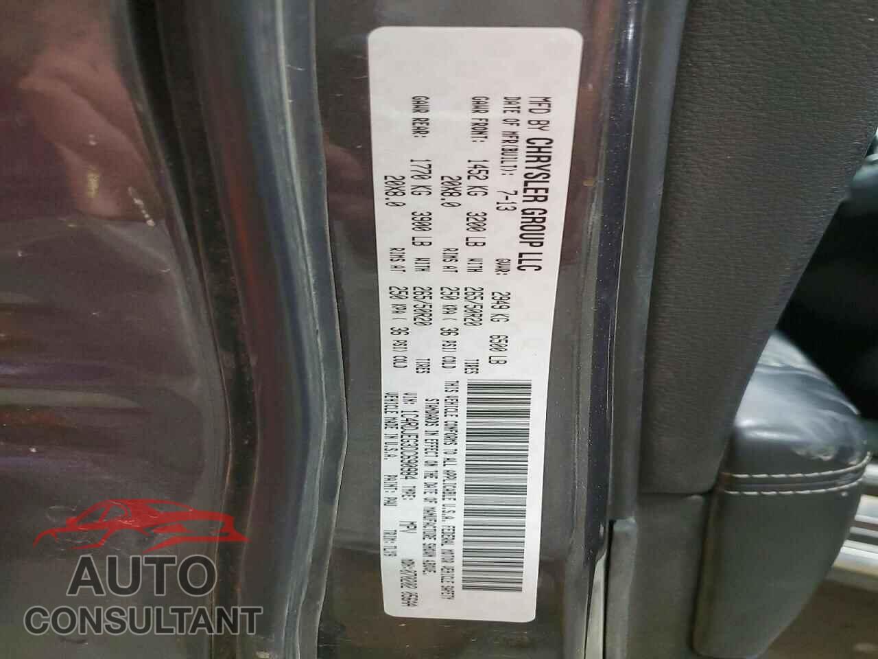 DODGE DURANGO 2013 - 1C4RDJEG3DC690984