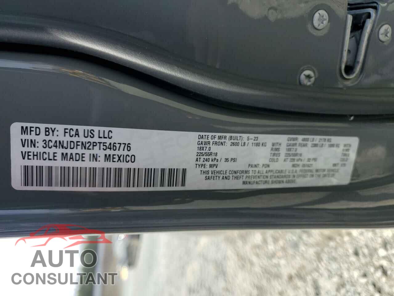 JEEP COMPASS 2023 - 3C4NJDFN2PT546776