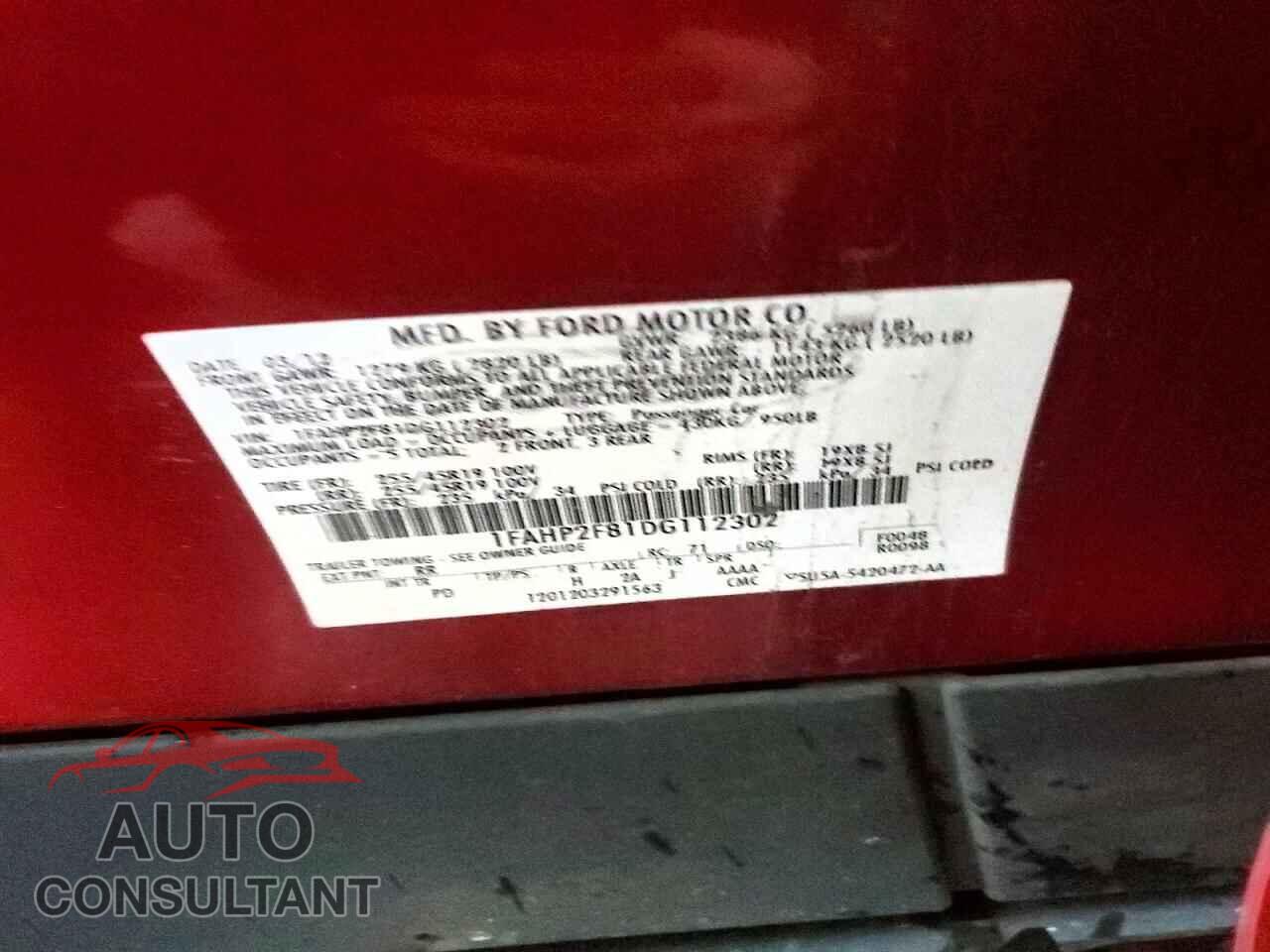 FORD TAURUS 2013 - 1FAHP2F81DG112302