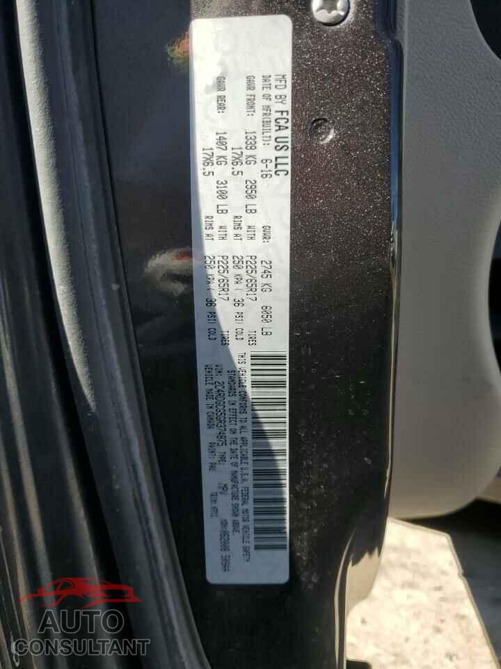 DODGE CARAVAN 2016 - 2C4RDGCG5GR374875