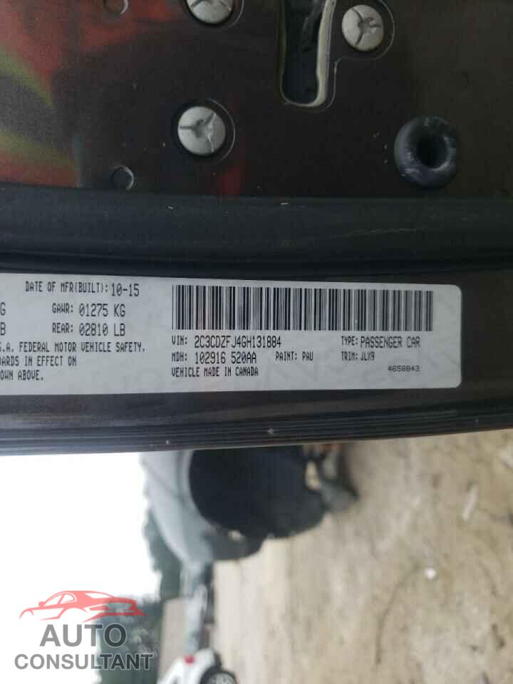 DODGE CHALLENGER 2016 - 2C3CDZFJ4GH131884