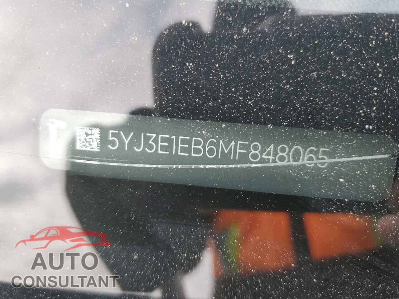 TESLA MODEL 3 2021 - 5YJ3E1EB6MF848065