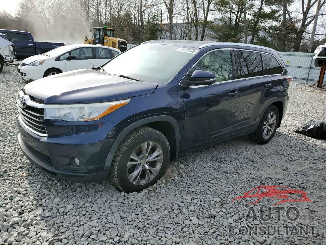 TOYOTA HIGHLANDER 2015 - 5TDJKRFH0FS180313
