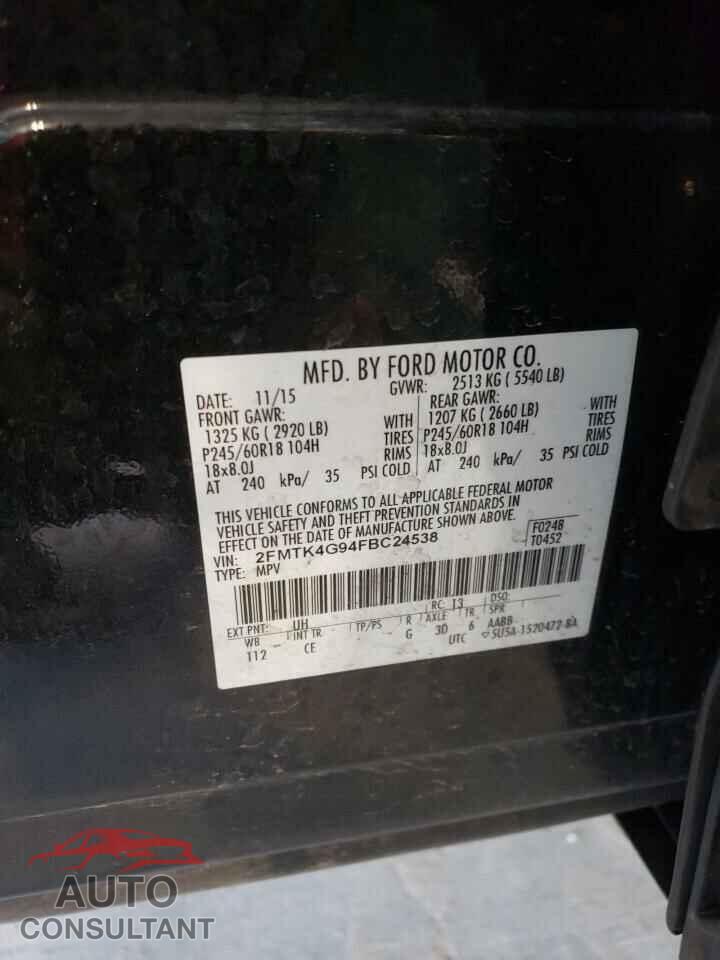 FORD EDGE 2015 - 2FMTK4G94FBC24538
