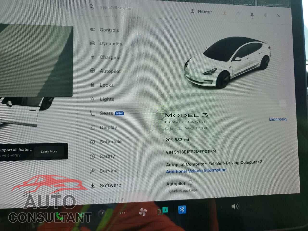 TESLA MODEL 3 2021 - 5YJ3E1EB2MF901974