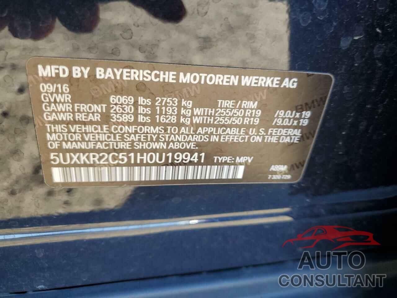 BMW X5 2017 - 5UXKR2C51H0U19941