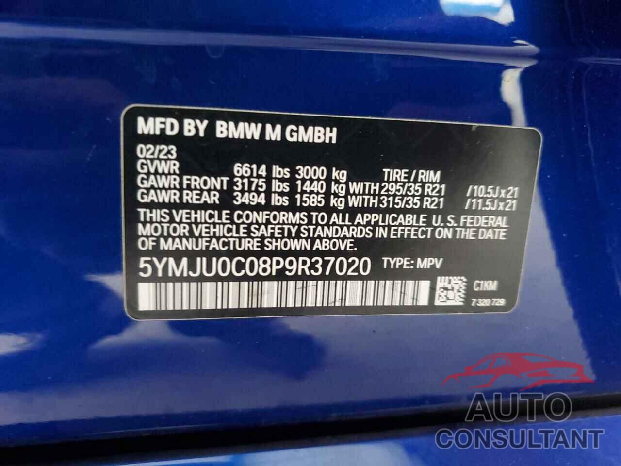BMW X5 2023 - 5YMJU0C08P9R37020