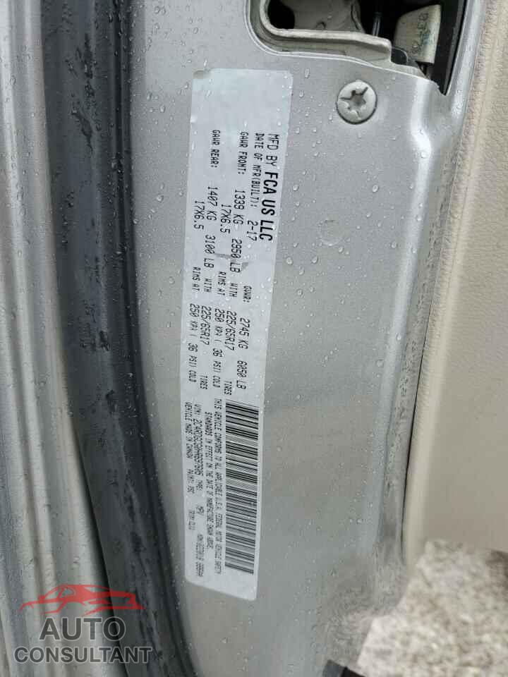 DODGE CARAVAN 2017 - 2C4RDGCG0HR697605