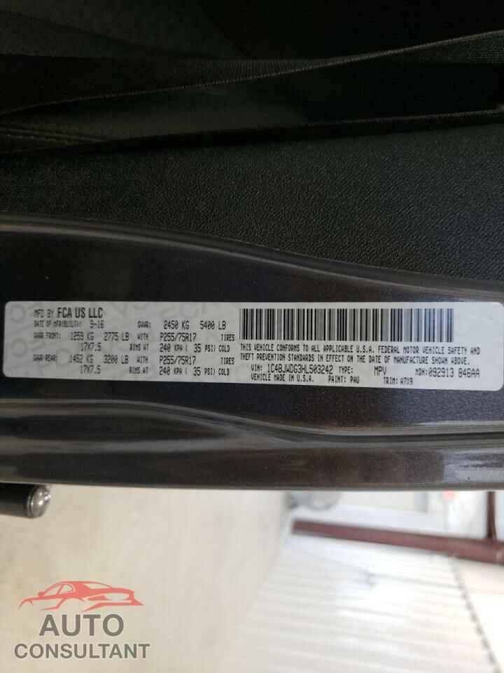 JEEP WRANGLER 2017 - 1C4BJWDG3HL503242