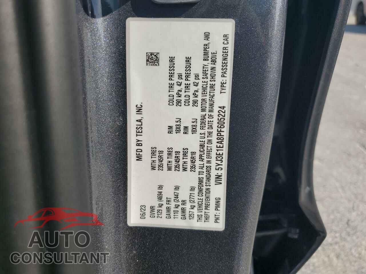TESLA MODEL 3 2023 - 5YJ3E1EA8PF605224