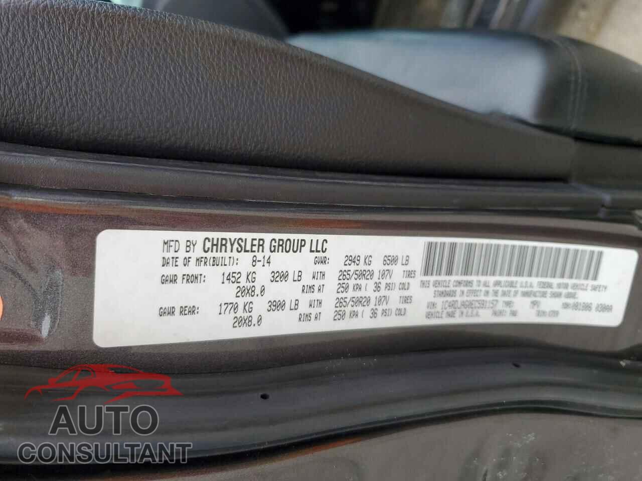 DODGE DURANGO 2014 - 1C4RDJAG0EC591157