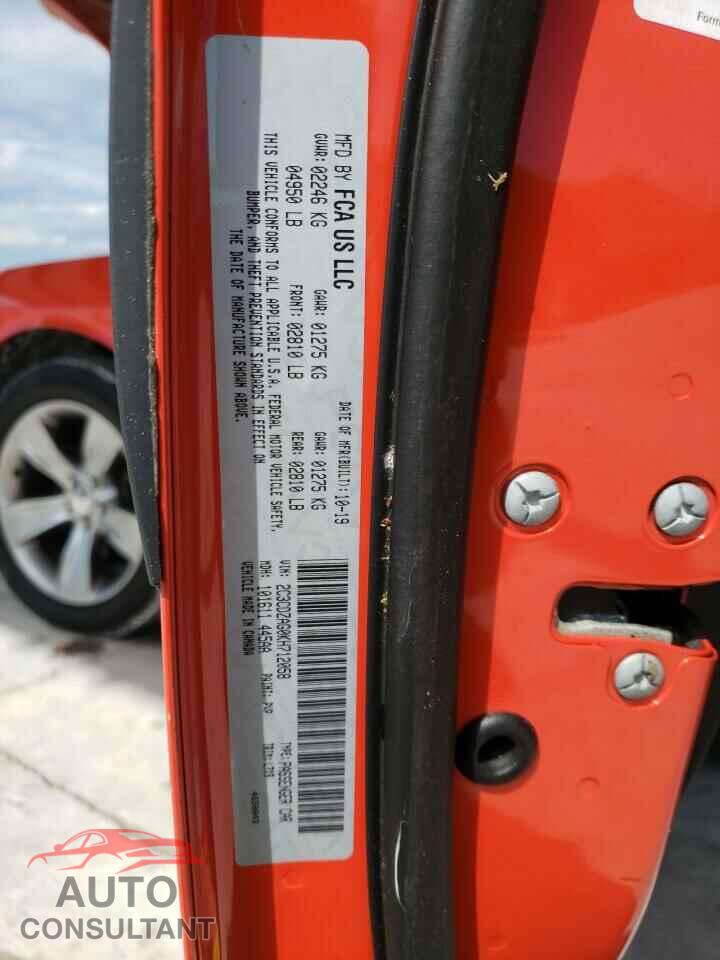 DODGE CHALLENGER 2019 - 2C3CDZAG0KH712058