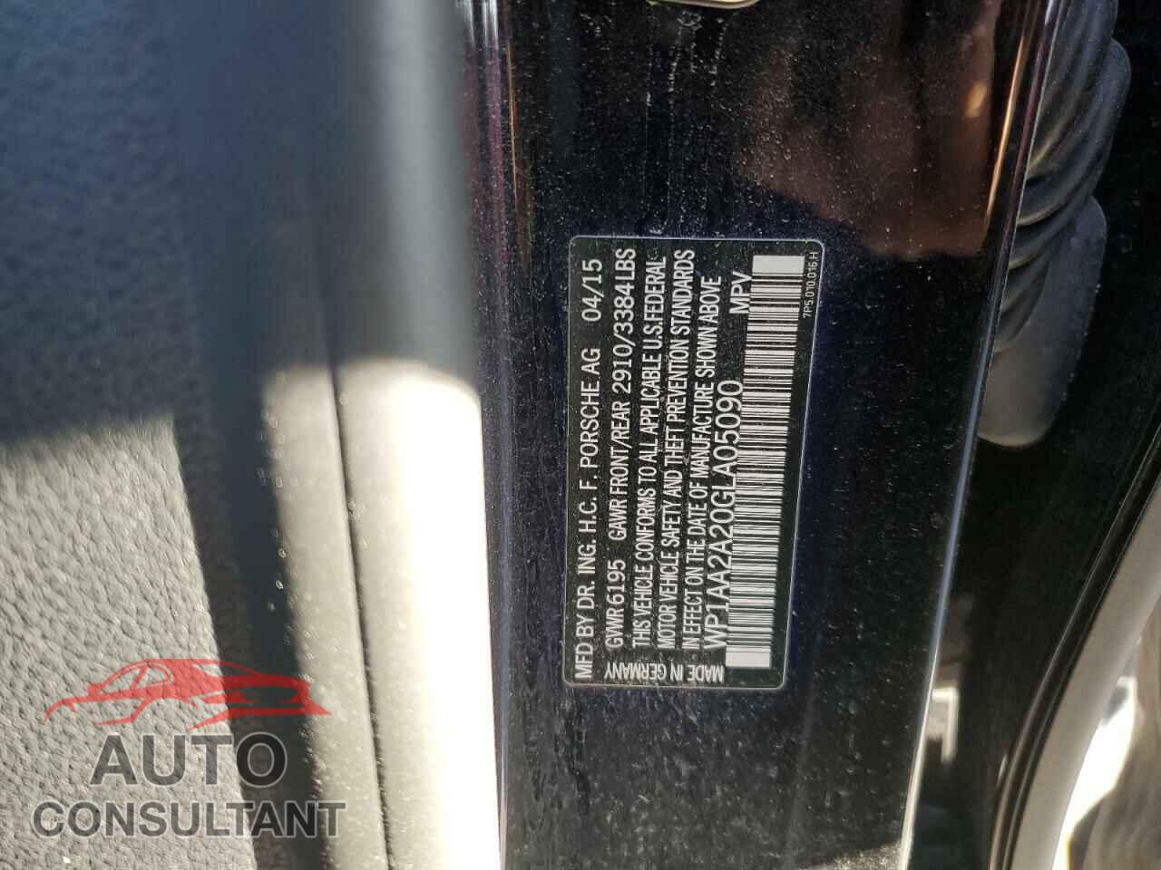 PORSCHE CAYENNE 2016 - WP1AA2A20GLA05090