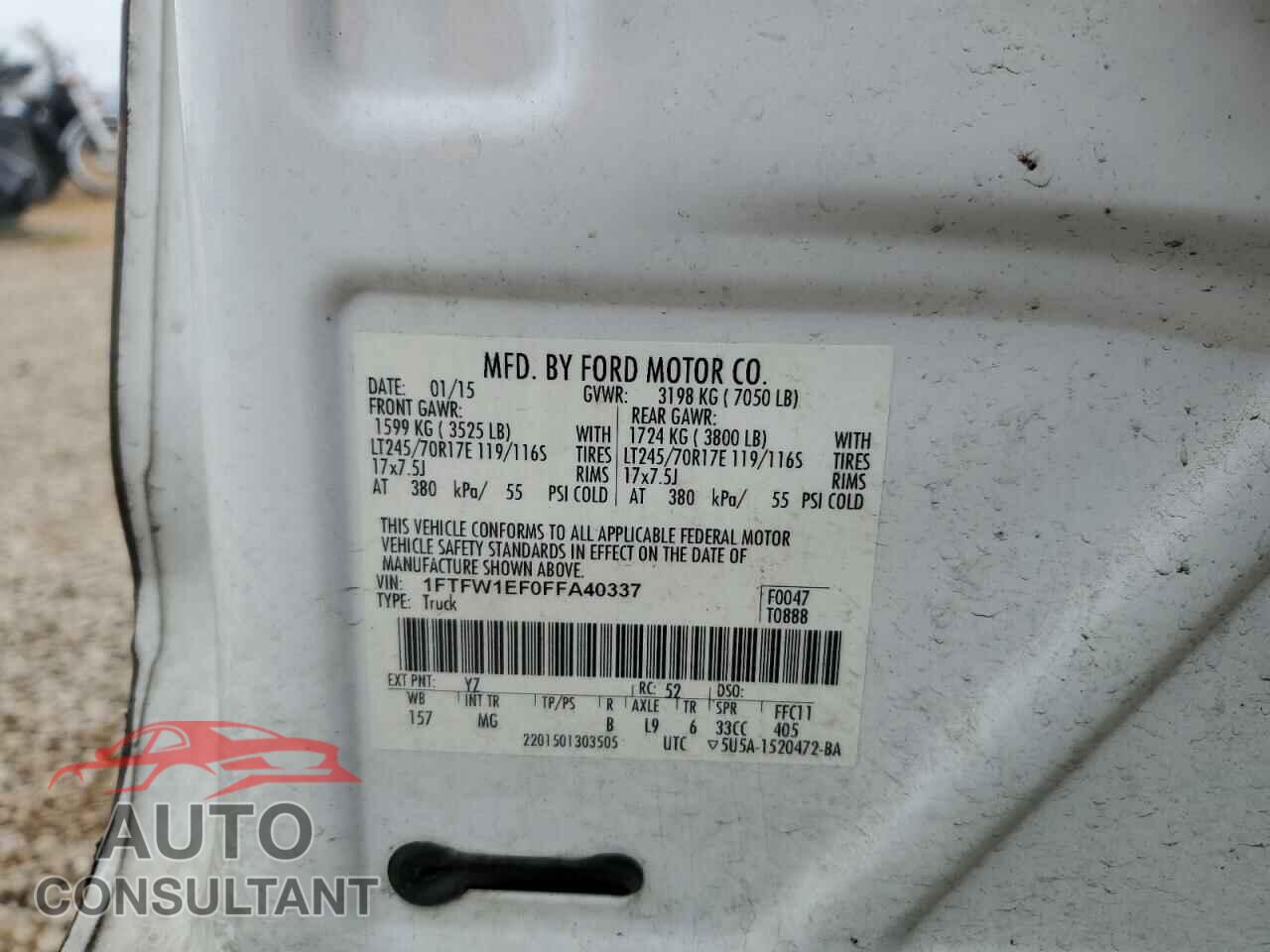 FORD F-150 2015 - 1FTFW1EF0FFA40337