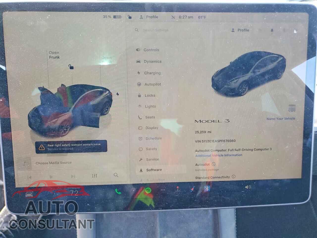 TESLA MODEL 3 2023 - 5YJ3E1EA5PF676560