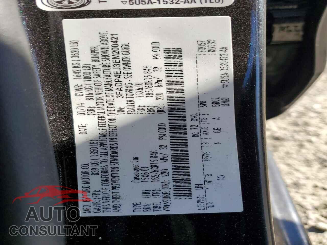 FORD FIESTA 2014 - 3FADP4EJ3EM200421