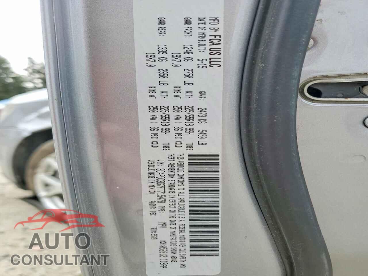DODGE JOURNEY 2015 - 3C4PDCBG7FT715478