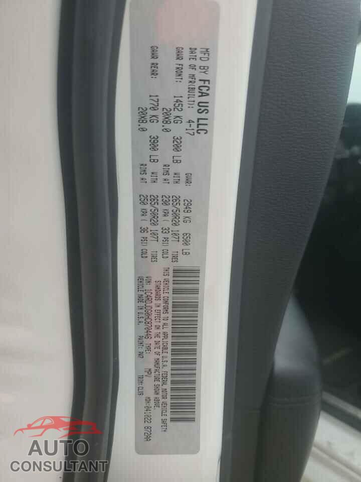 DODGE DURANGO 2017 - 1C4RDJDG0HC870446