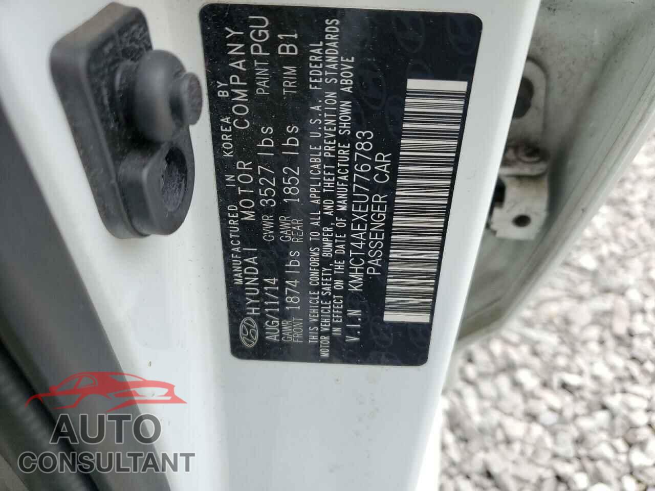 HYUNDAI ACCENT 2014 - KMHCT4AEXEU776783