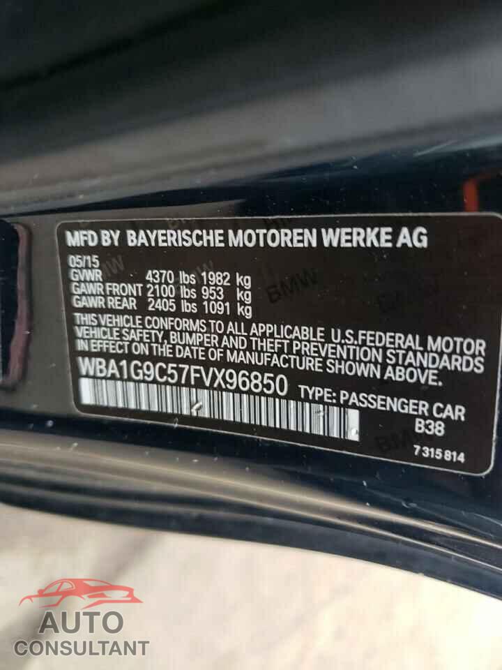 BMW 2 SERIES 2015 - WBA1G9C57FVX96850