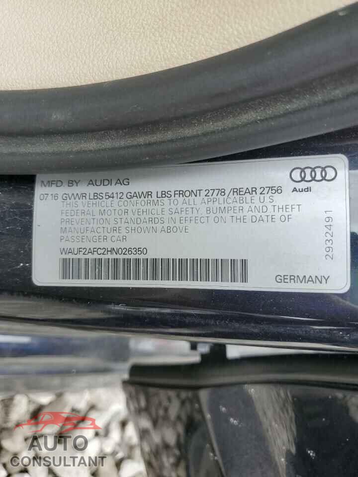 AUDI A6 2017 - WAUF2AFC2HN026350