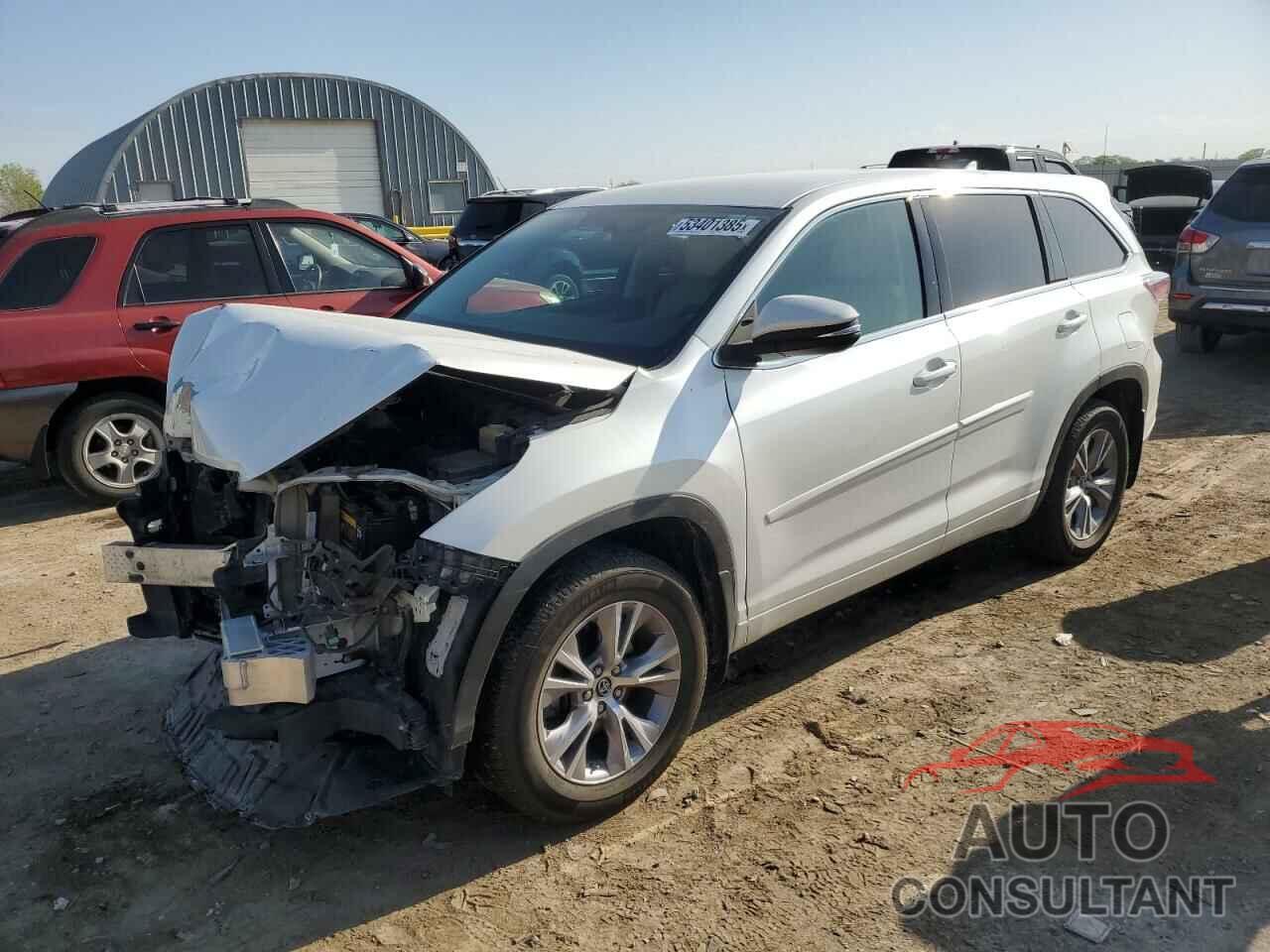 TOYOTA HIGHLANDER 2016 - 5TDBKRFH1GS242971